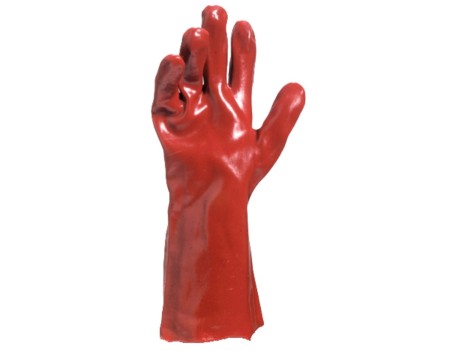 GUANTE PVC ROJO 35CM T-10