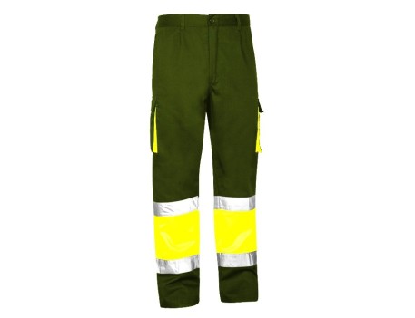 PANTALÓN BICOLOR VERDE  AMARILLO/ CONTRASTE