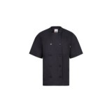 CHAQUETA COCINA MANGA CORTA NEGRA CHAQUETA COCINA MANGA CORTA NEGRA