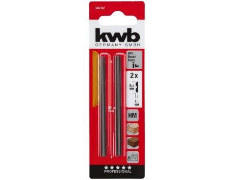 CUCHILLA CEPILLO KWB 49568302 - CARBURO TUNGSTENO HM 5,5MM ALUMINIO