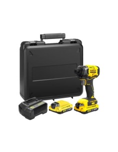 ATORNILLADOR IMPACTO BRUSHLESS STANLEY V20 2 BATERÍAS 2AH PORTAPUNTAS HEXAGONAL