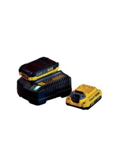 KIT STANLEY V20 CARGADOR 2A 2 BATERÍAS 2AH IONES LITIO SIN EFECTO MEMORIA
