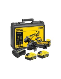 MINI AMOLADORA Stanley FatMax Sin Escobillas V20 SFMCG700M2K - Kit 2 Baterías