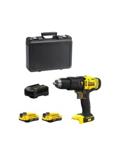 TALADRO PERCUTOR STANLEY V20 50NM 2 VELOCIDADES PORTABROCAS METÁLICO 13MM