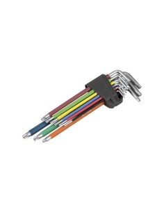 JUEGO 9 LLAVES TORX INV MULTICOLOR