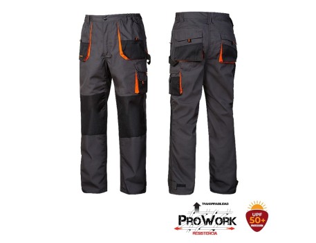 PANTALÓN FORTE GRIS CON REFUERZOS OXFORD