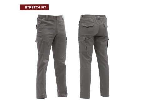 PANTALÓN STRETCH SPANDEX ELÁSTICO GRIS