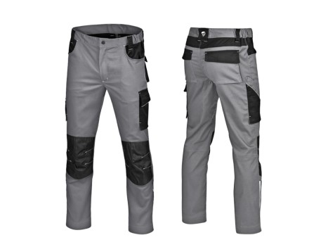 PANTALÓN STRETCH PRO OXFORD REFUERZOS GRIS