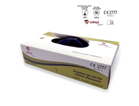 GUANTE DE NITRILO RELIEVE DIAMANTE NEGRO