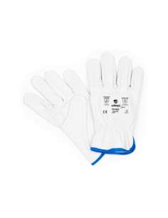 GUANTE PIEL FLOR BLANCO TÉRMICO