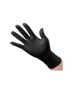 GUANTE DE NITRILO RELIEVE DIAMANTE NEGRO