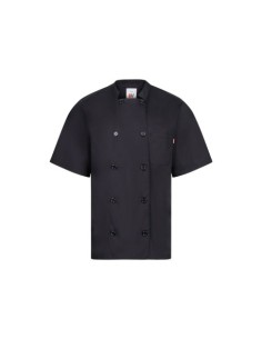 CHAQUETA COCINA MANGA CORTA NEGRA