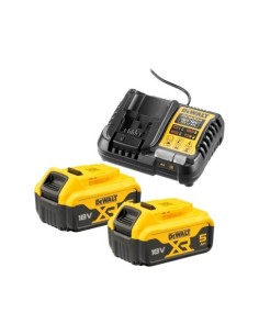 KIT DEWALT XR 18V 5AH + CARGADOR RAPIDO DCB1104P2-QW
