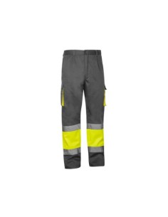 PANTALÓN BICOLOR GRIS AMARILLO / CONTRASTE