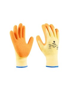 GUANTE LATEX RUGOSO 700 NARANJA T-8