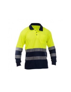 POLO M/L ALTA VISIBILIDAD AMAR/NAVY T-S
