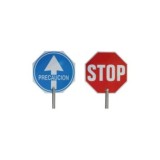 SEÑAL PASE-STOP PLACA PVC/VINILO N-1