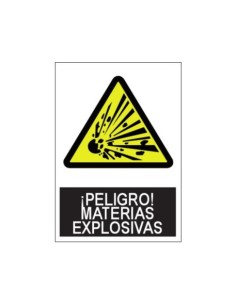 SEÑAL PE 21X29 PELIGRO ¡MAT.EXPLOSIVAS!