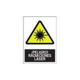 SEÑAL PE 21X29 PELIGRO ¡RADIACION LASER!