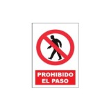 SEÑAL PE 21X29 PROHIBIDO EL PASO