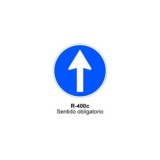 SEÑAL SENTIDO OBLIGATORIO AL FRENTE