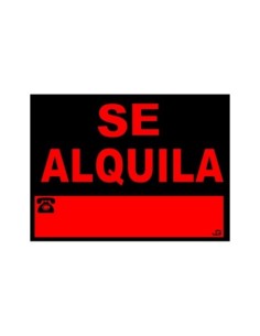 CARTEL SE ALQUILA 40X30 CM (963)