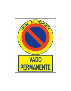 SEÑAL VADO PERMANENTE PE 40X30