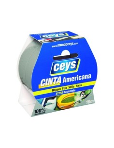 CINTA ADHESIVA CEYS AMERICANA ROLL 10X50 MM PLATA