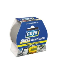 CINTA ADHESIVA CEYS AMERICANA ROLLO 25X50 PLATA