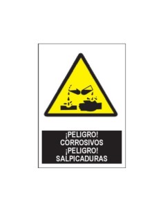 CARTEL PELIGRO SALPICADURAS CORROSION SA-1073-A4