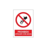 SEÑAL PE 21X29 PROH. APARCAR CON AGUA