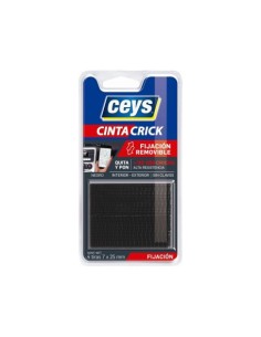 TACKCEYS CRICK NEGRO 4 TIRAS 7CM X 25MM