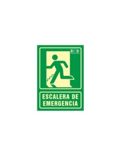 SEÑAL FOTOLUMINISCENTE ESCALERA EMERGENCIA IZQUIERDA