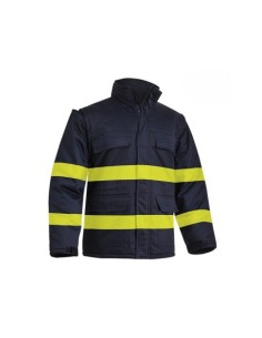 PARKA IGNÍFUGA CON BANDAS AMARILLAS