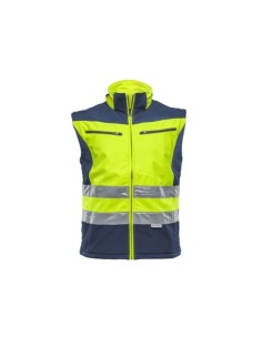 CAZADORA SOFTSHELL AV BICOLOR AMARILLO-MARINO 2