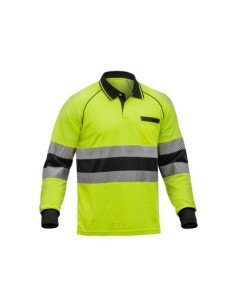 POLO FORTE MANGA LARGA AMARILLO-NEGRO AV