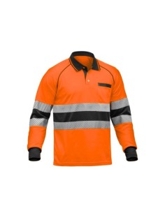 POLO FORTE MANGA LARGA NARANJA-NEGRO EMERGENCIAS