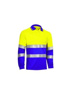 POLO MANGA LARGA AV BICOLOR AMARILLO/AZULINA