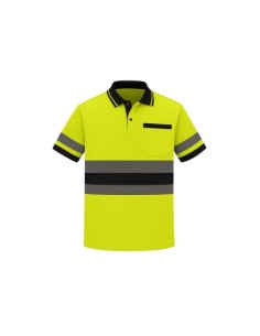 POLO FORTE MANGA CORTA AMARILLO-NEGRO AV
