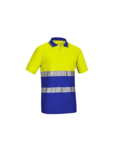 POLO MANGA CORTA AV BICOLOR AMARILLO-AZULINA