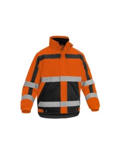 PARKA FORTE BICOLOR AV NARANJA/NEGRO