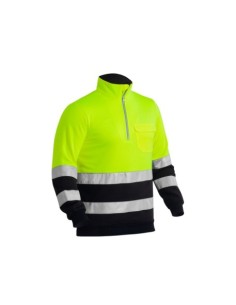 SUDADERA AMARILLA ALTA VISIBILIDAD  ECO-SOSTENIBLE