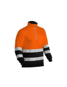 SUDADERA NARANJA ALATA VISIBILIDAD ECO-SOSTENIBLE