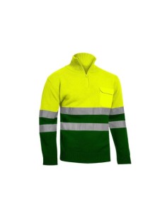 JERSEY CON CREMALLERA AV BICOLOR AMARILLO - VERDE CAZA
