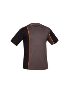 CAMISETA FORTE BICOLOR GRIS-NEGRO