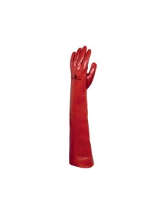 GUANTE PVC ROJO 60CM T-10