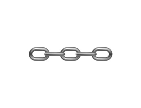CADENA ACERO CINCADA DIN 5685A ESLABÓN 12MM X 8M