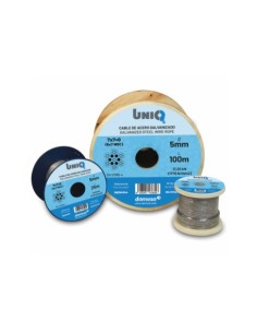 CABLE DE ACERO GALVANIZADO 5MM 7X7+0 25 METROS