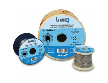 CABLE DE ACERO GALVANIZADO 3MM ALMA TEXTIL 15M