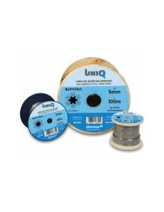 CABLE DE ACERO GALVANIZADO 5MM 6X7+1 25M DAMESA
